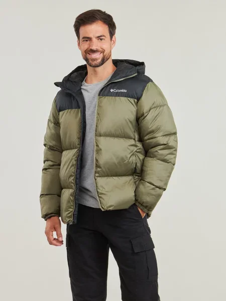 Bunda Columbia Puffect II Hooded stone green/ black černá