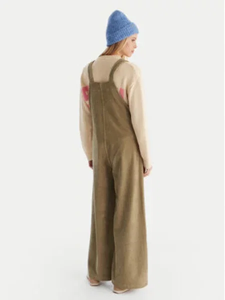 Roxy Jeans hlače z naramnicami Best Daze zelena