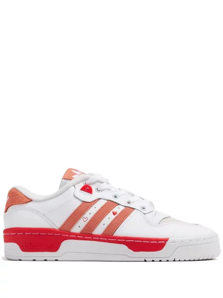 Δερμάτινα sneakers Adidas Ozweego με κορδόνια γκρι