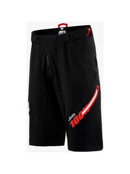 Spodenki MTB Airmatic czarno-czerwone 30 czarne