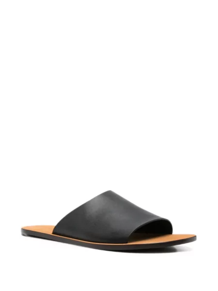 Sandale The Row din piele fără toc negru