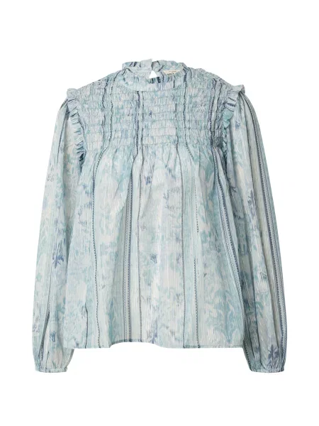 River Island Blúz pasztellkék / fehér