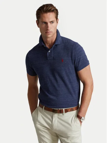 Polo Ralph Lauren polo granatowy melanżowy niebieska