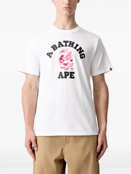 Tricou A Bathing Ape® cu imagine alb