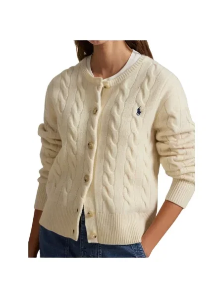 Kardigan Polo Ralph Lauren z kaszmiru biały