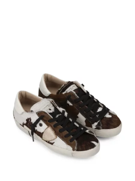 Sneakerși Philippe Model Paris cu imagine maro