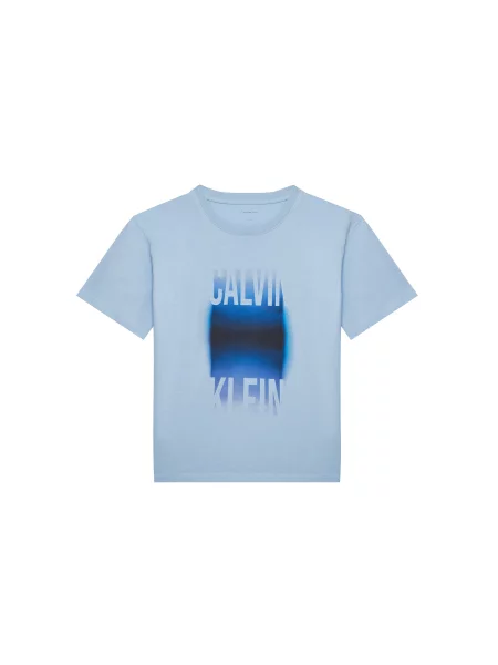 Calvin Klein Jeans Marškinėliai Gradient Graphic Žydra Regular Fit
