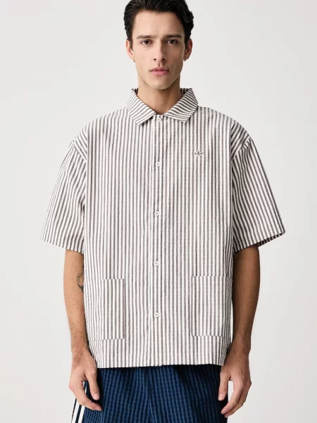 Adidas Originals πουκάμισο ανδρικό με Resort μπεζ