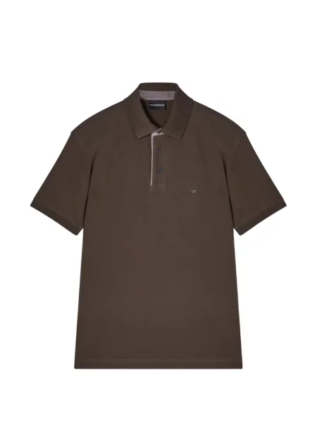 Polo Emporio Armani cu autograf maro