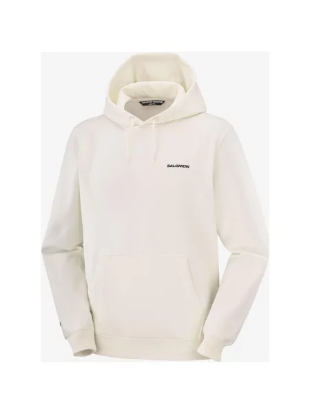 Bluza z kapturem Salomon Chest Logo biało-kremowa S biała