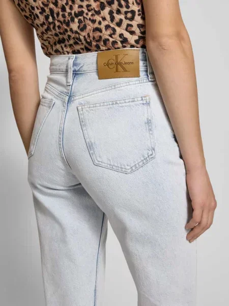 Calvin Klein Jeans jeansy high waist niebieskie
