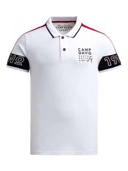 CAMP DAVID Majica rdeča / črna bela