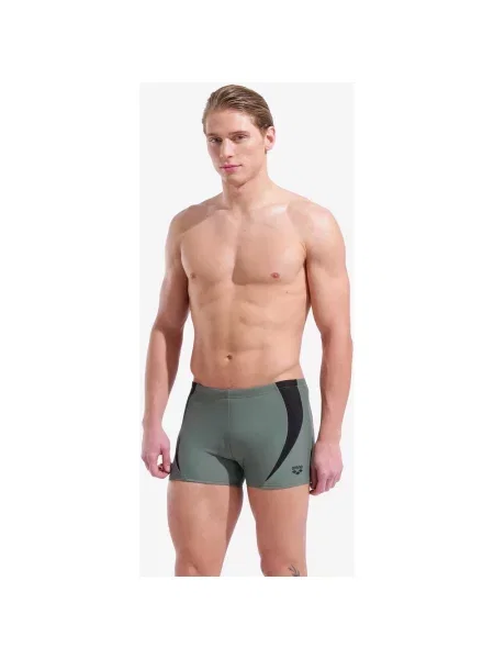 Kąpielówki arena Kikko Panel Short zielono-szary 85 czarny