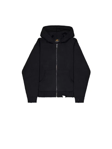 ALPHA INDUSTRIES Geacă tricotată negru