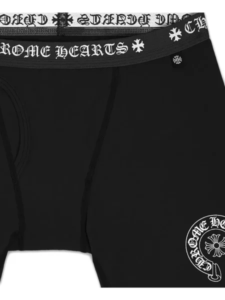 Боксерки Chrome Hearts с принт със сърца черно