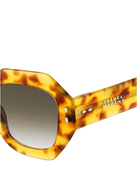 Ochelari de soare Isabel Marant cu imprimeu geometric maro