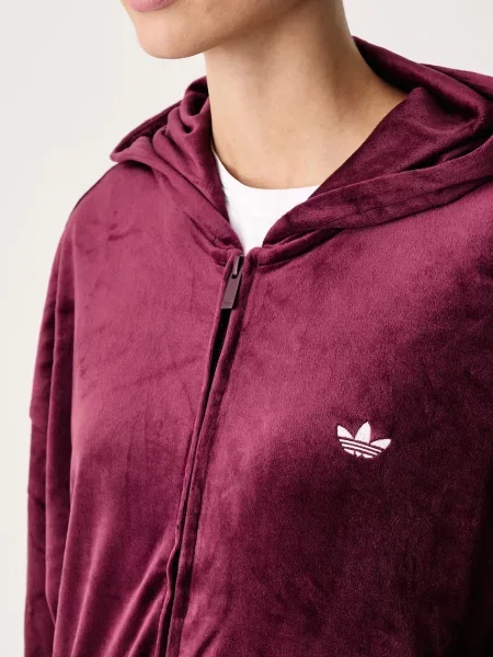Велюровый свитер Adidas Originals с капюшоном