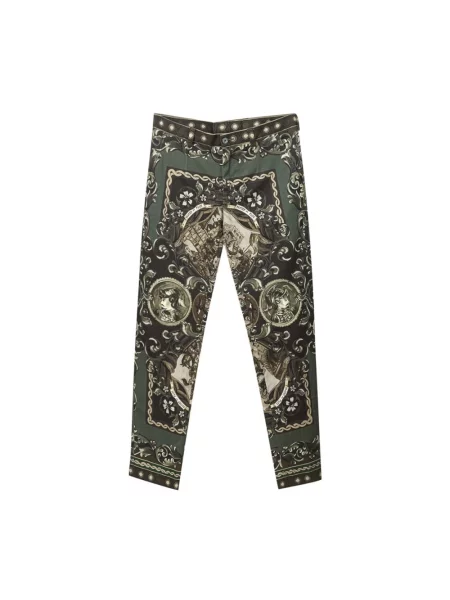 Spodnie Dolce And Gabbana z nadrukiem zielone