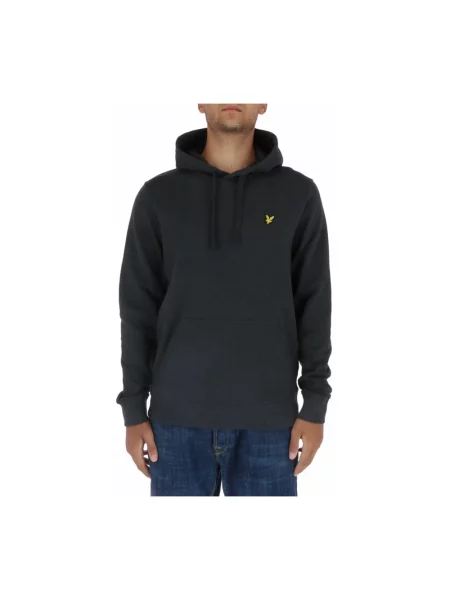 Bluza z kapturem Lyle & Scott z kapturem szara