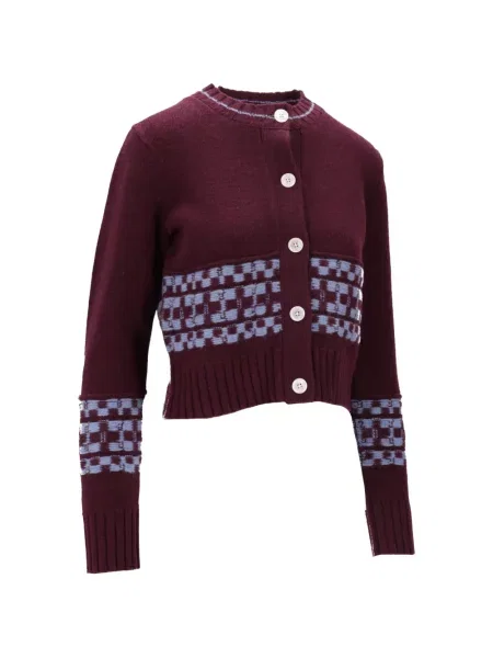 Cardigan B.b. Walace cu imprimeu geometric roșu