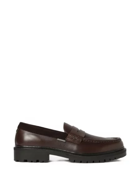 Pantofi loafer Barbour din piele maro