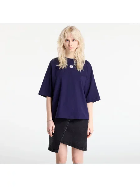 Tričko Calvin Klein Jeans Ss Woven Label Overs Tee Purple S fialové