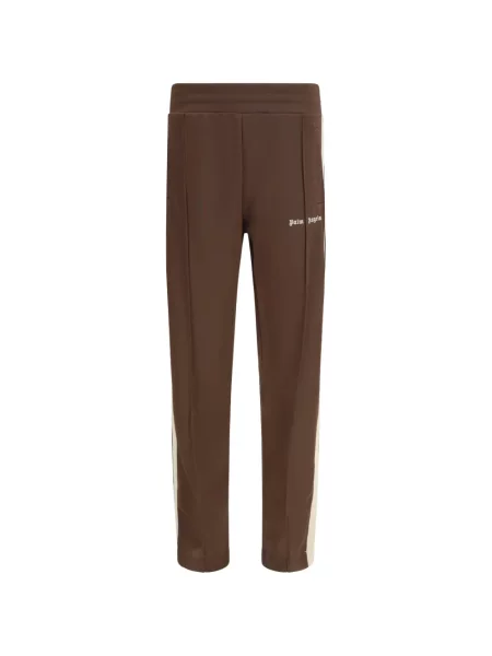 Pantaloni Palm Angels cu dungi cu imagine alergare maro