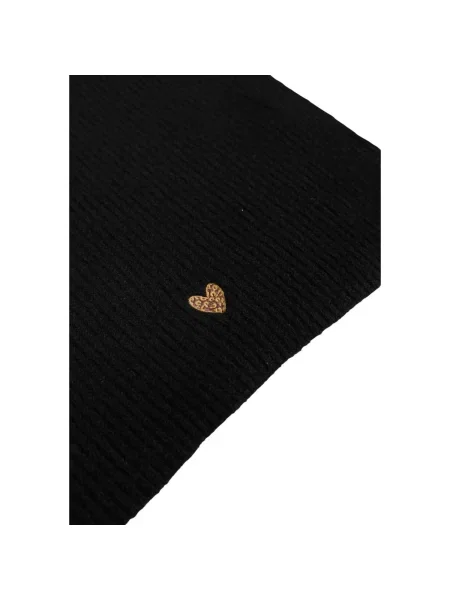 Fular Pieces tricotate negru