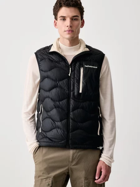Peak Performance vestă de puf pentru bărbați Helium negru