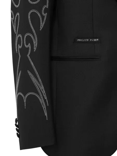 Sacou Philipp Plein cu broderie negru