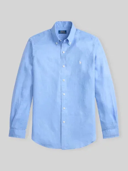 Koszula casualowa o kroju relaxed fit z czystego lnu Polo Ralph Lauren niebieska