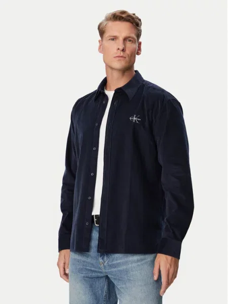 Calvin Klein Jeans košulja za žene od samta plava