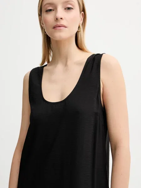 Samsoe Samsoe sukienka SALERO midi prosta czarny