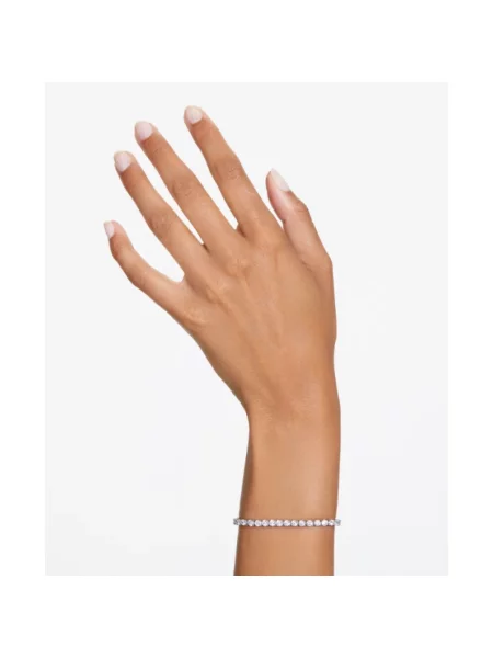 Bransoletka Swarovski biznesowa do tenisa szara