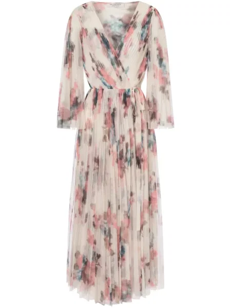 Rochie maxi Philosophy Di Lorenzo Serafini cu model floral cu imagine de costum