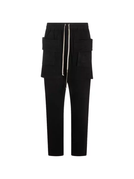 Pantaloni Rick Owens Drkshdw alergare cu cordon negru