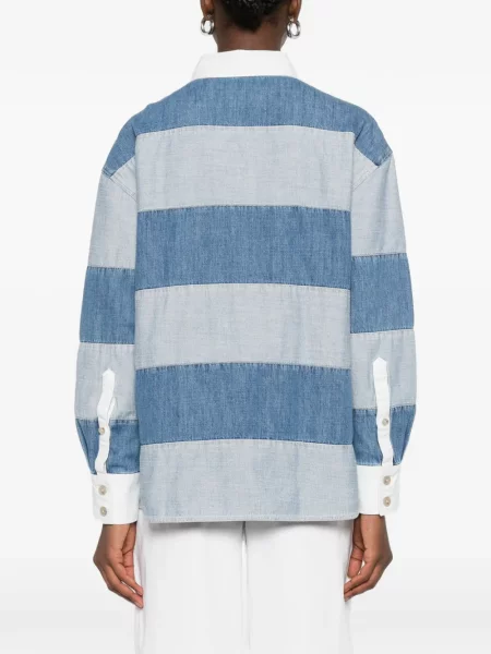 Top Closed cu dungi albastru