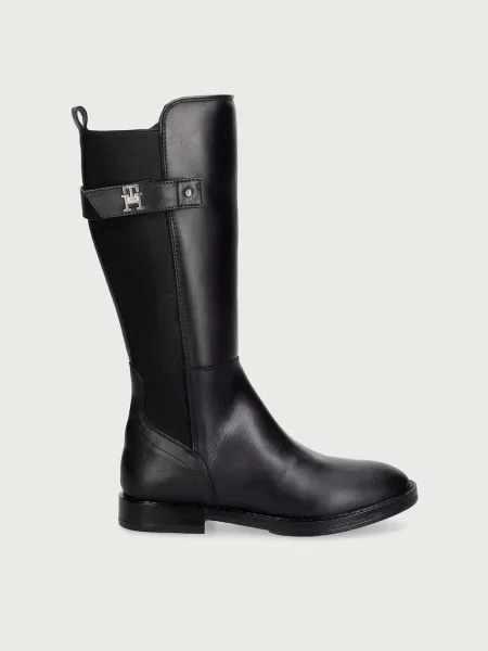 Tommy Hilfiger cizme pentru copii din piele negru