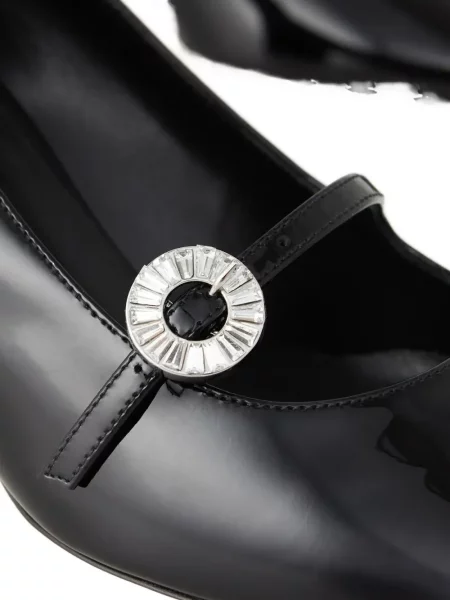 Pantofi cu toc Casadei de cristal negru