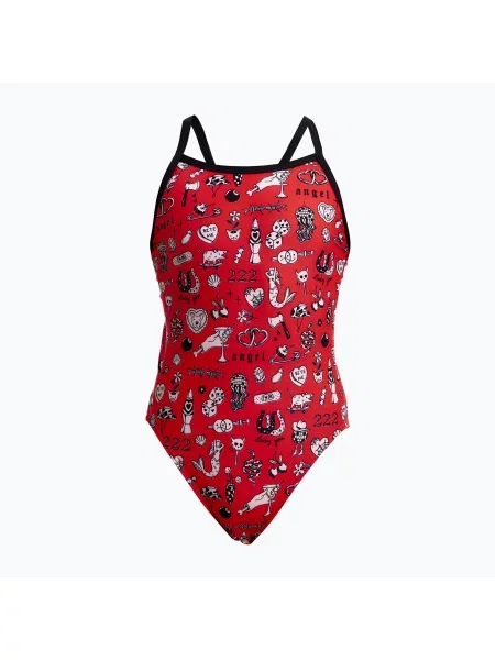 Gyerek egyrészes fürdőruha Funkita Single Strap One Piece scribbles. Méret: 10 AUS