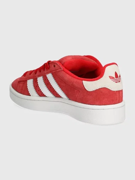 Kožené sneakers boty adidas Originals Campus J červená