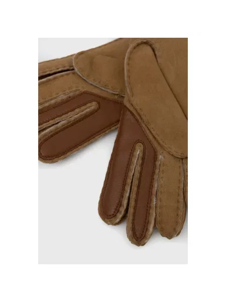 Rękawiczki Ugg zamszowe brązowe