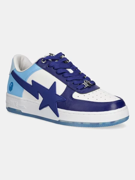 A Bathing Ape sneakers din piele BAPESTA OS M2 bleumarin