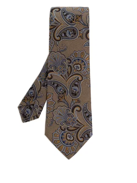 Γραβάτα Etro paisley καφέ