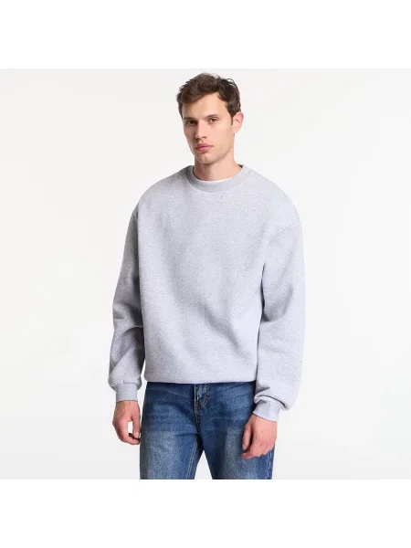 Mikina Urban Classics Fluffy Crewneck Heather Grey XXL šedá