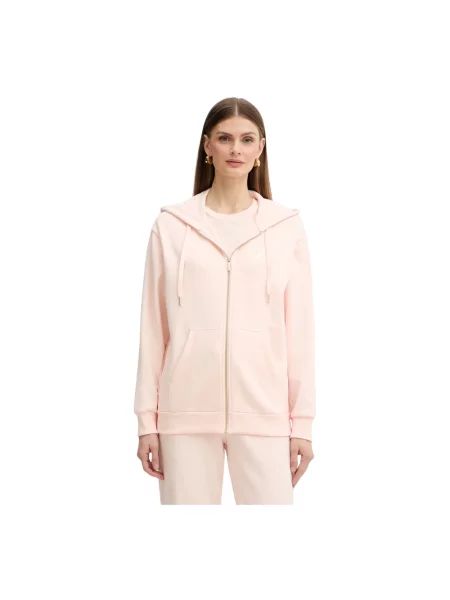 Bluza z kapturem Armani Exchange z kapturem różowa