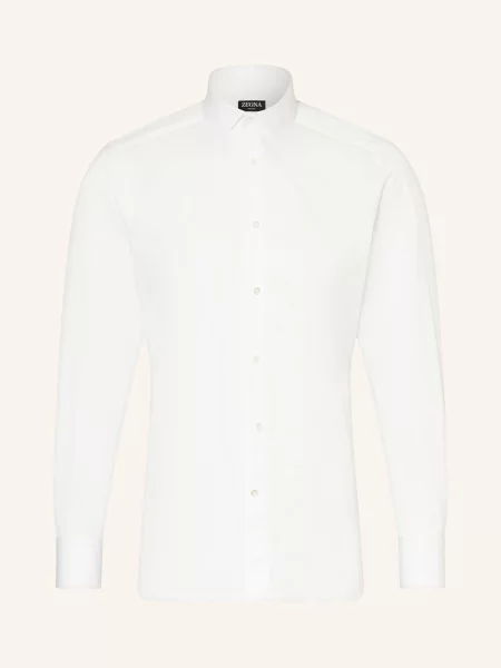 Zegna Koszula Trecapi Regular Fit weiss biała