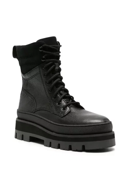 Iš natūralios odos auliniai batai Clarks su raišteliais juoda