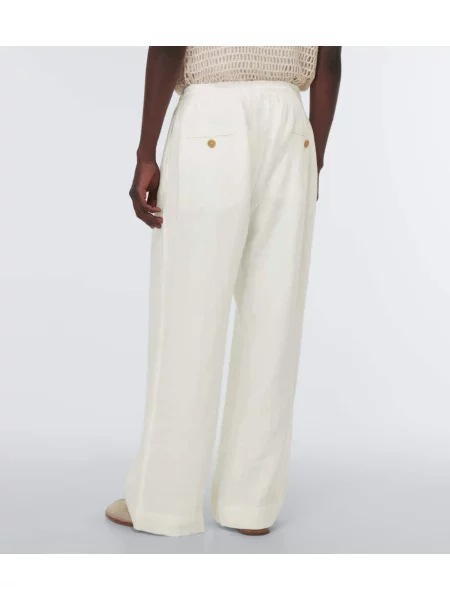 Pantaloni Commas de in alb