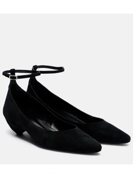 Pantofi cu toc Jude din piele de căprioară negru